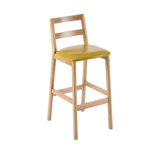 Contemporary Solid Wood Bar Stool Indoor Bar Stool with Footrest and Low Back Clearhalo 'Bar Furniture' 'Bar Stools' 'bar_stools' 'furn' 'furn_bar_stools' 'furniture_bar_stools' 'Kitchen & Dining Furniture' 'kitchen&dining_furn' 'kitchen' 'kitchen_furn' Furniture' 4611591