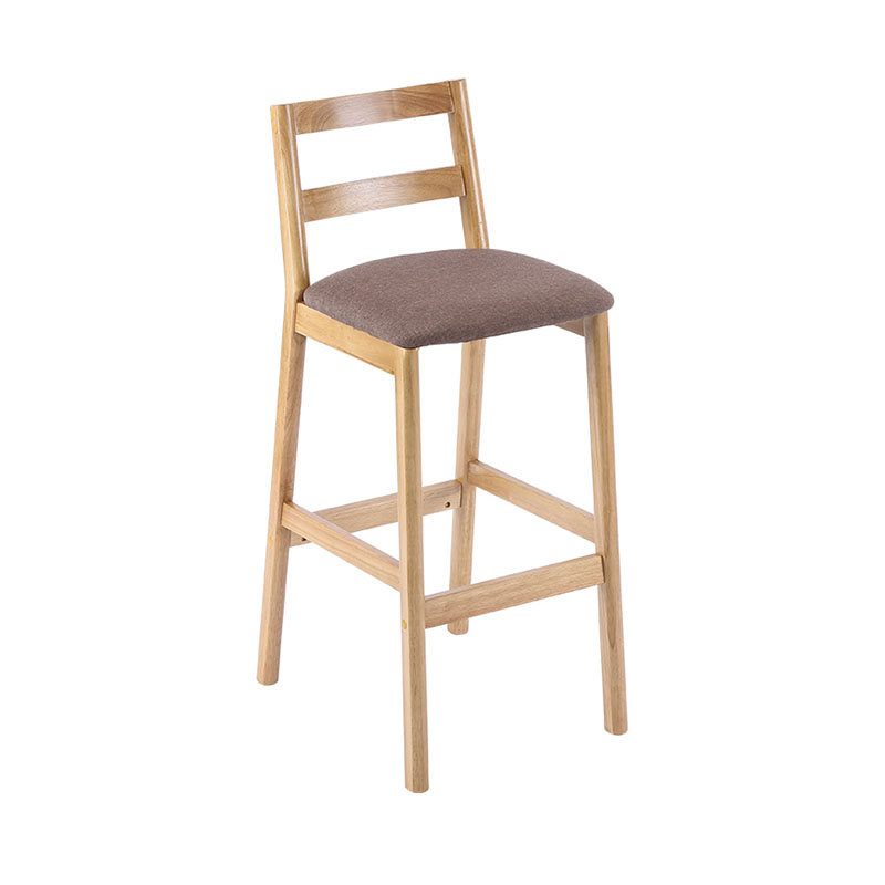 Contemporary Solid Wood Bar Stool Indoor Bar Stool with Footrest and Low Back Coffee 1 Piece Clearhalo 'Bar Furniture' 'Bar Stools' 'bar_stools' 'furn' 'furn_bar_stools' 'furniture_bar_stools' 'Kitchen & Dining Furniture' 'kitchen&dining_furn' 'kitchen' 'kitchen_furn' Furniture' 4611592