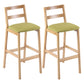 Contemporary Solid Wood Bar Stool Indoor Bar Stool with Footrest and Low Back Green 2 Piece Set Clearhalo 'Bar Furniture' 'Bar Stools' 'bar_stools' 'furn' 'furn_bar_stools' 'furniture_bar_stools' 'Kitchen & Dining Furniture' 'kitchen&dining_furn' 'kitchen' 'kitchen_furn' Furniture' 4611607