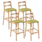 Contemporary Solid Wood Bar Stool Indoor Bar Stool with Footrest and Low Back Green 4 Piece Set Clearhalo 'Bar Furniture' 'Bar Stools' 'bar_stools' 'furn' 'furn_bar_stools' 'furniture_bar_stools' 'Kitchen & Dining Furniture' 'kitchen&dining_furn' 'kitchen' 'kitchen_furn' Furniture' 4611620