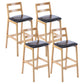 Contemporary Solid Wood Bar Stool Indoor Bar Stool with Footrest and Low Back Black 4 Piece Set Clearhalo 'Bar Furniture' 'Bar Stools' 'bar_stools' 'furn' 'furn_bar_stools' 'furniture_bar_stools' 'Kitchen & Dining Furniture' 'kitchen&dining_furn' 'kitchen' 'kitchen_furn' Furniture' 4611626