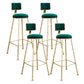 Modern Style Metal Bar Stool with Footrest and Low Back Bistro Lounge Bar Stool Green 4 Piece Set Clearhalo 'Bar Furniture' 'Bar Stools' 'bar_stools' 'furn' 'furn_bar_stools' 'furniture_bar_stools' 'Kitchen & Dining Furniture' 'kitchen&dining_furn' 'kitchen' 'kitchen_furn' Furniture' 4611660