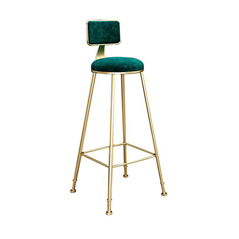 Modern Style Metal Bar Stool with Footrest and Low Back Bistro Lounge Bar Stool Clearhalo 'Bar Furniture' 'Bar Stools' 'bar_stools' 'furn' 'furn_bar_stools' 'furniture_bar_stools' 'Kitchen & Dining Furniture' 'kitchen&dining_furn' 'kitchen' 'kitchen_furn' Furniture' 4611662