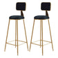 Modern Style Metal Bar Stool with Footrest and Low Back Bistro Lounge Bar Stool Black 2 Piece Set Clearhalo 'Bar Furniture' 'Bar Stools' 'bar_stools' 'furn' 'furn_bar_stools' 'furniture_bar_stools' 'Kitchen & Dining Furniture' 'kitchen&dining_furn' 'kitchen' 'kitchen_furn' Furniture' 4611666
