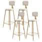 Modern Style Metal Bar Stool with Footrest and Low Back Bistro Lounge Bar Stool White 4 Piece Set Clearhalo 'Bar Furniture' 'Bar Stools' 'bar_stools' 'furn' 'furn_bar_stools' 'furniture_bar_stools' 'Kitchen & Dining Furniture' 'kitchen&dining_furn' 'kitchen' 'kitchen_furn' Furniture' 4611672