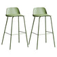 Contemporary Metal Plastic Barstool Bristol Bar Stool with Footrest and Low Back Green 2 Piece Set Clearhalo 'Bar Furniture' 'Bar Stools' 'bar_stools' 'furn' 'furn_bar_stools' 'furniture_bar_stools' 'Kitchen & Dining Furniture' 'kitchen&dining_furn' 'kitchen' 'kitchen_furn' Furniture' 4611677
