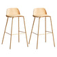 Contemporary Metal Plastic Barstool Bristol Bar Stool with Footrest and Low Back Yellow 2 Piece Set Clearhalo 'Bar Furniture' 'Bar Stools' 'bar_stools' 'furn' 'furn_bar_stools' 'furniture_bar_stools' 'Kitchen & Dining Furniture' 'kitchen&dining_furn' 'kitchen' 'kitchen_furn' Furniture' 4611678