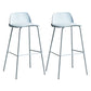Contemporary Metal Plastic Barstool Bristol Bar Stool with Footrest and Low Back Gray-Blue 2 Piece Set Clearhalo 'Bar Furniture' 'Bar Stools' 'bar_stools' 'furn' 'furn_bar_stools' 'furniture_bar_stools' 'Kitchen & Dining Furniture' 'kitchen&dining_furn' 'kitchen' 'kitchen_furn' Furniture' 4611685