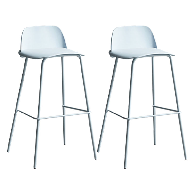 Contemporary Metal Plastic Barstool Bristol Bar Stool with Footrest and Low Back Gray-Blue 2 Piece Set Clearhalo 'Bar Furniture' 'Bar Stools' 'bar_stools' 'furn' 'furn_bar_stools' 'furniture_bar_stools' 'Kitchen & Dining Furniture' 'kitchen&dining_furn' 'kitchen' 'kitchen_furn' Furniture' 4611685