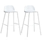 Contemporary Metal Plastic Barstool Bristol Bar Stool with Footrest and Low Back White 2 Piece Set Clearhalo 'Bar Furniture' 'Bar Stools' 'bar_stools' 'furn' 'furn_bar_stools' 'furniture_bar_stools' 'Kitchen & Dining Furniture' 'kitchen&dining_furn' 'kitchen' 'kitchen_furn' Furniture' 4611687