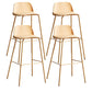 Contemporary Metal Plastic Barstool Bristol Bar Stool with Footrest and Low Back Yellow 4 Piece Set Clearhalo 'Bar Furniture' 'Bar Stools' 'bar_stools' 'furn' 'furn_bar_stools' 'furniture_bar_stools' 'Kitchen & Dining Furniture' 'kitchen&dining_furn' 'kitchen' 'kitchen_furn' Furniture' 4611693
