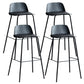 Contemporary Metal Plastic Barstool Bristol Bar Stool with Footrest and Low Back Black 4 Piece Set Clearhalo 'Bar Furniture' 'Bar Stools' 'bar_stools' 'furn' 'furn_bar_stools' 'furniture_bar_stools' 'Kitchen & Dining Furniture' 'kitchen&dining_furn' 'kitchen' 'kitchen_furn' Furniture' 4611695