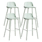 Contemporary Metal Plastic Barstool Bristol Bar Stool with Footrest and Low Back Gray-Green 4 Piece Set Clearhalo 'Bar Furniture' 'Bar Stools' 'bar_stools' 'furn' 'furn_bar_stools' 'furniture_bar_stools' 'Kitchen & Dining Furniture' 'kitchen&dining_furn' 'kitchen' 'kitchen_furn' Furniture' 4611700