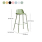 Contemporary Metal Plastic Barstool Bristol Bar Stool with Footrest and Low Back Clearhalo 'Bar Furniture' 'Bar Stools' 'bar_stools' 'furn' 'furn_bar_stools' 'furniture_bar_stools' 'Kitchen & Dining Furniture' 'kitchen&dining_furn' 'kitchen' 'kitchen_furn' Furniture' 4611701