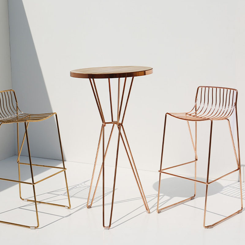 Modern Style Steel Counter Stools with Footrest and Cutout Milk Tea Shop Bar Stool 30 Inch Clearhalo 'Bar Furniture' 'Bar Stools' 'bar_stools' 'furniture_bar_stools' 'Kitchen & Dining Furniture' 'kitchen&dining_furn' 'kitchen' 'kitchen_furn' Furniture' 4611707