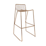 Modern Style Steel Counter Stools with Footrest and Cutout Milk Tea Shop Bar Stool 30 Inch Clearhalo 'Bar Furniture' 'Bar Stools' 'bar_stools' 'furniture_bar_stools' 'Kitchen & Dining Furniture' 'kitchen&dining_furn' 'kitchen' 'kitchen_furn' Furniture' 4611711