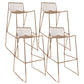 Modern Style Steel Counter Stools with Footrest and Cutout Milk Tea Shop Bar Stool 30 Inch Gold Set of 4 Bar Stool(30"H) Clearhalo 'Bar Furniture' 'Bar Stools' 'bar_stools' 'furniture_bar_stools' 'Kitchen & Dining Furniture' 'kitchen&dining_furn' 'kitchen' 'kitchen_furn' Furniture' 4611714