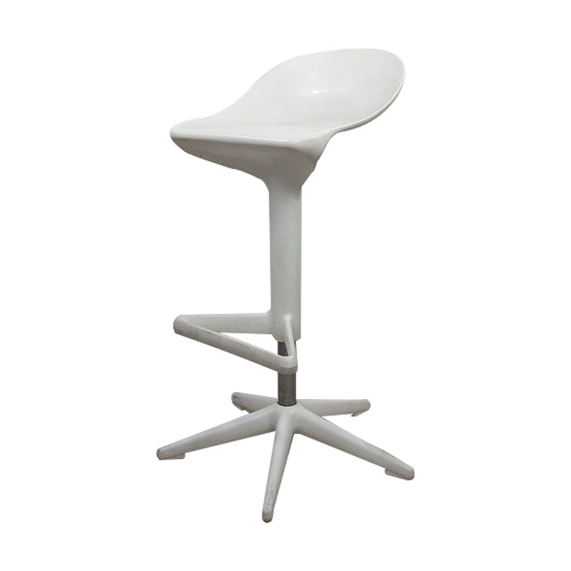 Living Room Modern Plastic Barstool Rotating Lifting Macron Bar Stool with Backrests White 1 Piece Clearhalo 'Bar Furniture' 'Bar Stools' 'bar_stools' 'furn' 'furn_bar_stools' 'furniture_bar_stools' 'Kitchen & Dining Furniture' 'kitchen&dining_furn' 'kitchen' 'kitchen_furn' Furniture' 4611724