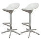 Living Room Modern Plastic Barstool Rotating Lifting Macron Bar Stool with Backrests White 2 Piece Set Clearhalo 'Bar Furniture' 'Bar Stools' 'bar_stools' 'furn' 'furn_bar_stools' 'furniture_bar_stools' 'Kitchen & Dining Furniture' 'kitchen&dining_furn' 'kitchen' 'kitchen_furn' Furniture' 4611732
