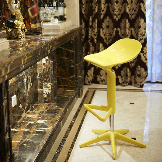 Living Room Modern Plastic Barstool Rotating Lifting Macron Bar Stool with Backrests Clearhalo 'Bar Furniture' 'Bar Stools' 'bar_stools' 'furn' 'furn_bar_stools' 'furniture_bar_stools' 'Kitchen & Dining Furniture' 'kitchen&dining_furn' 'kitchen' 'kitchen_furn' Furniture' 4611737