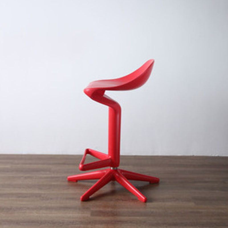 Living Room Modern Plastic Barstool Rotating Lifting Macron Bar Stool with Backrests Clearhalo 'Bar Furniture' 'Bar Stools' 'bar_stools' 'furn' 'furn_bar_stools' 'furniture_bar_stools' 'Kitchen & Dining Furniture' 'kitchen&dining_furn' 'kitchen' 'kitchen_furn' Furniture' 4611740