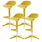 Living Room Modern Plastic Barstool Rotating Lifting Macron Bar Stool with Backrests Yellow 4 Piece Set Clearhalo 'Bar Furniture' 'Bar Stools' 'bar_stools' 'furn' 'furn_bar_stools' 'furniture_bar_stools' 'Kitchen & Dining Furniture' 'kitchen&dining_furn' 'kitchen' 'kitchen_furn' Furniture' 4611744