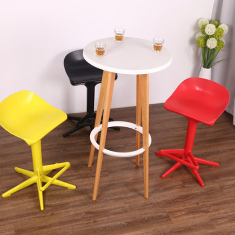Living Room Modern Plastic Barstool Rotating Lifting Macron Bar Stool with Backrests Clearhalo 'Bar Furniture' 'Bar Stools' 'bar_stools' 'furn' 'furn_bar_stools' 'furniture_bar_stools' 'Kitchen & Dining Furniture' 'kitchen&dining_furn' 'kitchen' 'kitchen_furn' Furniture' 4611745