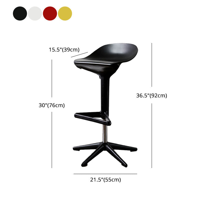Living Room Modern Plastic Barstool Rotating Lifting Macron Bar Stool with Backrests Clearhalo 'Bar Furniture' 'Bar Stools' 'bar_stools' 'furn' 'furn_bar_stools' 'furniture_bar_stools' 'Kitchen & Dining Furniture' 'kitchen&dining_furn' 'kitchen' 'kitchen_furn' Furniture' 4611747