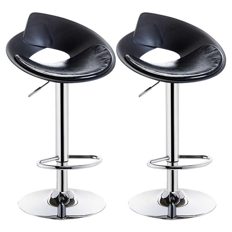 Nordic Style Leather Seats Barstool Rotating Lifting Bar Stool for Indoor Black 2 Piece Set Clearhalo 'Bar Furniture' 'Bar Stools' 'bar_stools' 'furn' 'furn_bar_stools' 'furniture_bar_stools' 'Kitchen & Dining Furniture' 'kitchen&dining_furn' 'kitchen' 'kitchen_furn' Furniture' 4611761