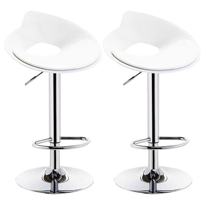 Nordic Style Leather Seats Barstool Rotating Lifting Bar Stool for Indoor White 2 Piece Set Clearhalo 'Bar Furniture' 'Bar Stools' 'bar_stools' 'furn' 'furn_bar_stools' 'furniture_bar_stools' 'Kitchen & Dining Furniture' 'kitchen&dining_furn' 'kitchen' 'kitchen_furn' Furniture' 4611764