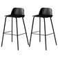 Contemporary Plastic Seats Macron Barstool Metal 4 Legs Bar Stool for Indoor Set of 2 Black 2 Piece Set Bar Stool(30"H) Clearhalo 'Bar Furniture' 'Bar Stools' 'bar_stools' 'furn' 'furn_bar_stools' 'furniture_bar_stools' 'Kitchen & Dining Furniture' 'kitchen&dining_furn' 'kitchen' 'kitchen_furn' Furniture' 4611794