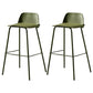 Contemporary Plastic Seats Macron Barstool Metal 4 Legs Bar Stool for Indoor Set of 2 Dark Green 2 Piece Set Bar Stool(30"H) Clearhalo 'Bar Furniture' 'Bar Stools' 'bar_stools' 'furn' 'furn_bar_stools' 'furniture_bar_stools' 'Kitchen & Dining Furniture' 'kitchen&dining_furn' 'kitchen' 'kitchen_furn' Furniture' 4611795