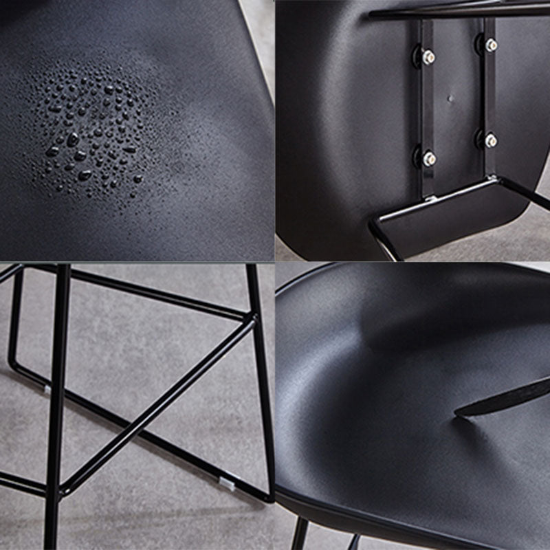 Scandinavian Style Bar-stool Iron Legs Bucket Seat Single Counter Stool for Kitchen Bar Clearhalo 'Bar Furniture' 'Bar Stools' 'bar_stools' 'furn' 'furn_bar_stools' 'furniture_bar_stools' 'Kitchen & Dining Furniture' 'kitchen&dining_furn' 'kitchen' 'kitchen_furn' Furniture' 4611809