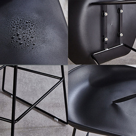 Scandinavian Style Bar-stool Iron Legs Bucket Seat Single Counter Stool for Kitchen Bar Clearhalo 'Bar Furniture' 'Bar Stools' 'bar_stools' 'furn' 'furn_bar_stools' 'furniture_bar_stools' 'Kitchen & Dining Furniture' 'kitchen&dining_furn' 'kitchen' 'kitchen_furn' Furniture' 4611809