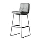 Nordic Iron Simple Barstool Indoor Tall Stool with Leather Seat Light Gray 1 Piece Clearhalo 'Bar Furniture' 'Bar Stools' 'bar_stools' 'furn' 'furn_bar_stools' 'furniture_bar_stools' 'Kitchen & Dining Furniture' 'kitchen&dining_furn' 'kitchen' 'kitchen_furn' Furniture' 4611823