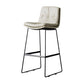 Nordic Iron Simple Barstool Indoor Tall Stool with Leather Seat Beige 1 Piece Clearhalo 'Bar Furniture' 'Bar Stools' 'bar_stools' 'furn' 'furn_bar_stools' 'furniture_bar_stools' 'Kitchen & Dining Furniture' 'kitchen&dining_furn' 'kitchen' 'kitchen_furn' Furniture' 4611825
