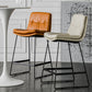 Nordic Iron Simple Barstool Indoor Tall Stool with Leather Seat Clearhalo 'Bar Furniture' 'Bar Stools' 'bar_stools' 'furn' 'furn_bar_stools' 'furniture_bar_stools' 'Kitchen & Dining Furniture' 'kitchen&dining_furn' 'kitchen' 'kitchen_furn' Furniture' 4611828