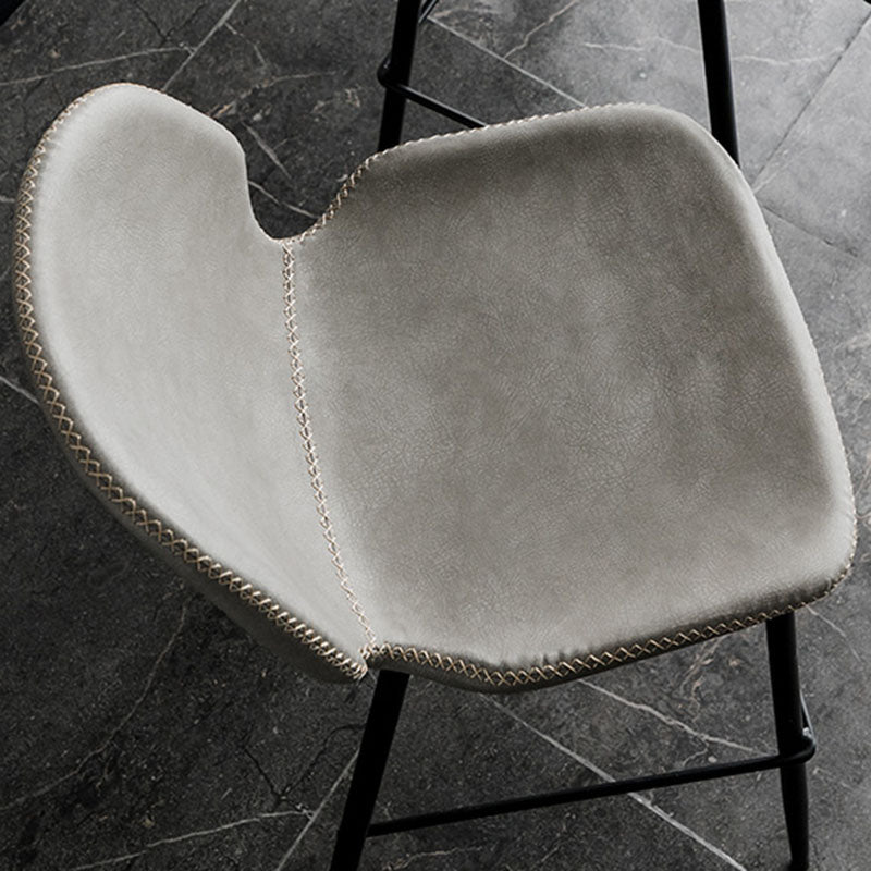 Nordic Iron Simple Barstool Indoor Tall Stool with Leather Seat Clearhalo 'Bar Furniture' 'Bar Stools' 'bar_stools' 'furn' 'furn_bar_stools' 'furniture_bar_stools' 'Kitchen & Dining Furniture' 'kitchen&dining_furn' 'kitchen' 'kitchen_furn' Furniture' 4611835
