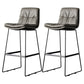Nordic Iron Simple Barstool Indoor Tall Stool with Leather Seat Dark Gray 2 Piece Set Clearhalo 'Bar Furniture' 'Bar Stools' 'bar_stools' 'furn' 'furn_bar_stools' 'furniture_bar_stools' 'Kitchen & Dining Furniture' 'kitchen&dining_furn' 'kitchen' 'kitchen_furn' Furniture' 4611846
