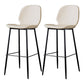 Nordic Iron Simple Barstool Indoor Tall Stool with Leather Seat Off-White 2 Piece Set Clearhalo 'Bar Furniture' 'Bar Stools' 'bar_stools' 'furn' 'furn_bar_stools' 'furniture_bar_stools' 'Kitchen & Dining Furniture' 'kitchen&dining_furn' 'kitchen' 'kitchen_furn' Furniture' 4611857