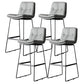 Nordic Iron Simple Barstool Indoor Tall Stool with Leather Seat Light Gray 4 Piece Set Clearhalo 'Bar Furniture' 'Bar Stools' 'bar_stools' 'furn' 'furn_bar_stools' 'furniture_bar_stools' 'Kitchen & Dining Furniture' 'kitchen&dining_furn' 'kitchen' 'kitchen_furn' Furniture' 4611859