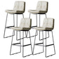 Nordic Iron Simple Barstool Indoor Tall Stool with Leather Seat Beige 4 Piece Set Clearhalo 'Bar Furniture' 'Bar Stools' 'bar_stools' 'furn' 'furn_bar_stools' 'furniture_bar_stools' 'Kitchen & Dining Furniture' 'kitchen&dining_furn' 'kitchen' 'kitchen_furn' Furniture' 4611860