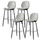 Nordic Iron Simple Barstool Indoor Tall Stool with Leather Seat Light Gray-White 4 Piece Set Clearhalo 'Bar Furniture' 'Bar Stools' 'bar_stools' 'furn' 'furn_bar_stools' 'furniture_bar_stools' 'Kitchen & Dining Furniture' 'kitchen&dining_furn' 'kitchen' 'kitchen_furn' Furniture' 4611866