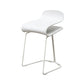 Nordic Stainless Steel Barstool Simple Indoor Tall Stool with Plastic Seat White 1 Piece Short Stool(20"H) Clearhalo 'Bar Furniture' 'Bar Stools' 'bar_stools' 'furn' 'furn_bar_stools' 'furniture_bar_stools' 'Kitchen & Dining Furniture' 'kitchen&dining_furn' 'kitchen' 'kitchen_furn' Furniture' 4611873