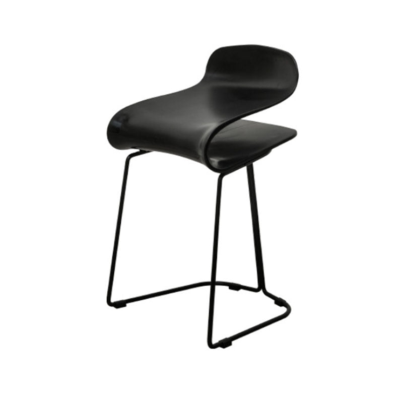 Nordic Stainless Steel Barstool Simple Indoor Tall Stool with Plastic Seat Black 1 Piece Short Stool(20"H) Clearhalo 'Bar Furniture' 'Bar Stools' 'bar_stools' 'furn' 'furn_bar_stools' 'furniture_bar_stools' 'Kitchen & Dining Furniture' 'kitchen&dining_furn' 'kitchen' 'kitchen_furn' Furniture' 4611874