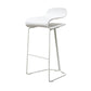 Nordic Stainless Steel Barstool Simple Indoor Tall Stool with Plastic Seat White 1 Piece Counter Stool(26"H) Clearhalo 'Bar Furniture' 'Bar Stools' 'bar_stools' 'furn' 'furn_bar_stools' 'furniture_bar_stools' 'Kitchen & Dining Furniture' 'kitchen&dining_furn' 'kitchen' 'kitchen_furn' Furniture' 4611882