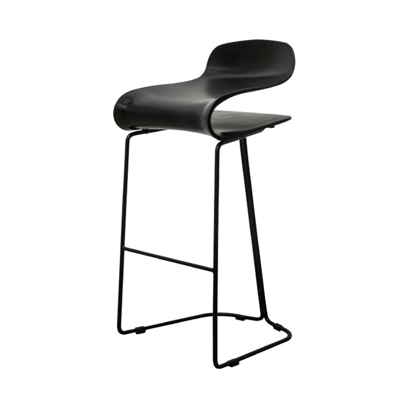 Nordic Stainless Steel Barstool Simple Indoor Tall Stool with Plastic Seat Black 1 Piece Counter Stool(26"H) Clearhalo 'Bar Furniture' 'Bar Stools' 'bar_stools' 'furn' 'furn_bar_stools' 'furniture_bar_stools' 'Kitchen & Dining Furniture' 'kitchen&dining_furn' 'kitchen' 'kitchen_furn' Furniture' 4611884