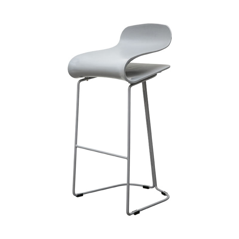 Nordic Stainless Steel Barstool Simple Indoor Tall Stool with Plastic Seat Grey 1 Piece Counter Stool(26"H) Clearhalo 'Bar Furniture' 'Bar Stools' 'bar_stools' 'furn' 'furn_bar_stools' 'furniture_bar_stools' 'Kitchen & Dining Furniture' 'kitchen&dining_furn' 'kitchen' 'kitchen_furn' Furniture' 4611890