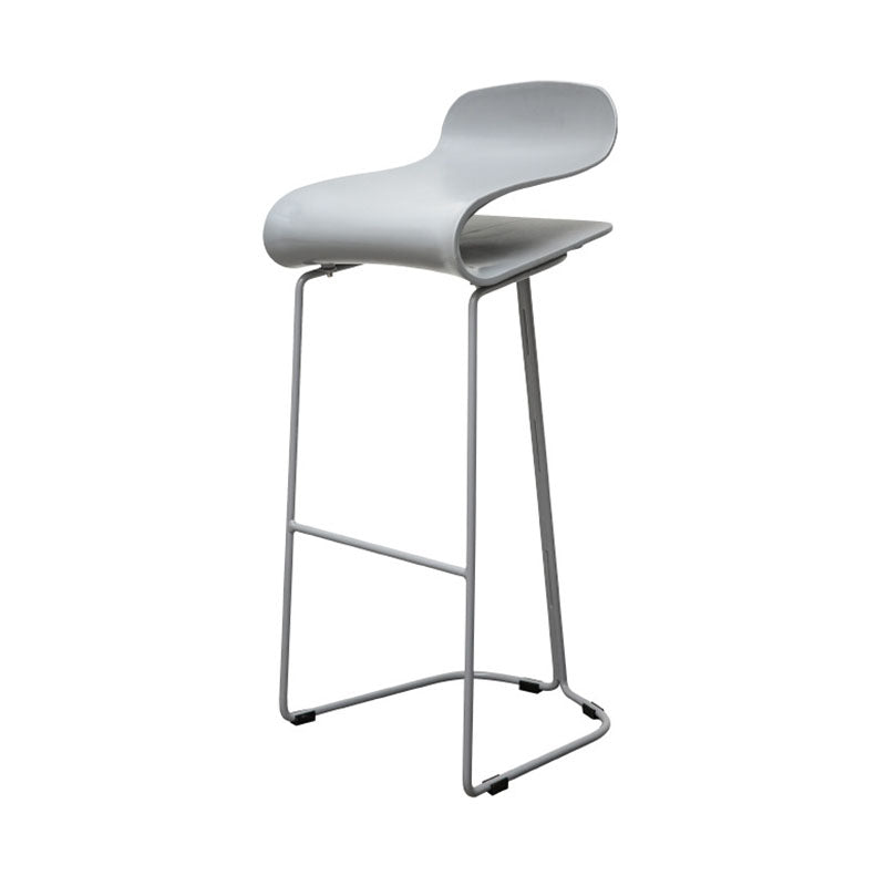 Nordic Stainless Steel Barstool Simple Indoor Tall Stool with Plastic Seat Grey 1 Piece Bar Stool(30"H) Clearhalo 'Bar Furniture' 'Bar Stools' 'bar_stools' 'furn' 'furn_bar_stools' 'furniture_bar_stools' 'Kitchen & Dining Furniture' 'kitchen&dining_furn' 'kitchen' 'kitchen_furn' Furniture' 4611899