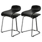 Nordic Stainless Steel Barstool Simple Indoor Tall Stool with Plastic Seat Black 2 Piece Set Short Stool(20"H) Clearhalo 'Bar Furniture' 'Bar Stools' 'bar_stools' 'furn' 'furn_bar_stools' 'furniture_bar_stools' 'Kitchen & Dining Furniture' 'kitchen&dining_furn' 'kitchen' 'kitchen_furn' Furniture' 4611901